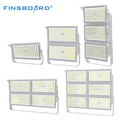 Proiettore modulare a LED con corpo regolabile di lampada in lega di alluminio a bracciale e dissipazione del calore a pinna per l'illuminazione degli stadi