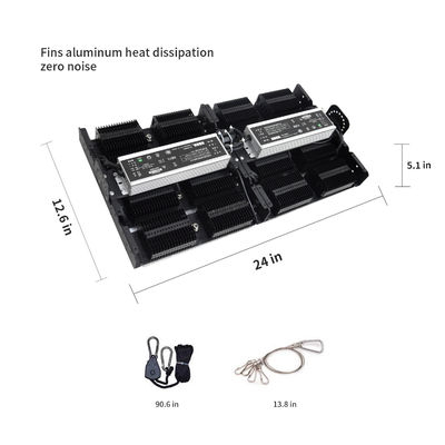 Lampada di coltivazione a LED da 500W con lettura PPFD e spettro completo per piante da interno
