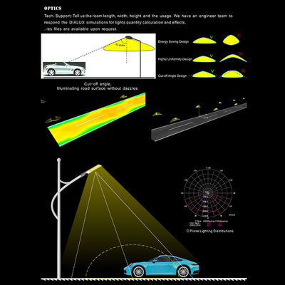 Lampada stradale a LED regolabile da 50W a 200W IP66 impermeabile con tecnologia LED SMD per illuminazione di autostrade e giardini