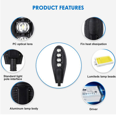 50W-250W High Power LED Street Light con rating impermeabile IP66 ed efficienza di 120 lm/W