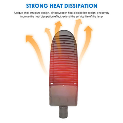 Lampione stradale a LED impermeabile IP66 con temperatura colore 3000-6500K e alta emissione luminosa per illuminazione stradale esterna