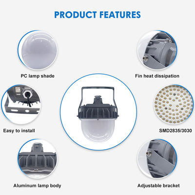 IP65 resistente all'acqua e a prova di esplosione luce lineare 50W 100W 150W LED Luce per luoghi pericolosi con vetro temperato in alluminio