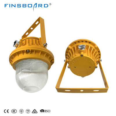 Lampada a prova di esplosione IP65 in vetro temperato e alluminio, con opzioni da 50W, 100W e 150W per aree pericolose