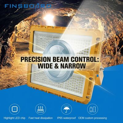 Luce di inondazione a LED antideflagrante da 300 W IECEx Zona 1 Zona 2 Area pericolosa 39000lm IP66 Alluminio pressofuso ADC12