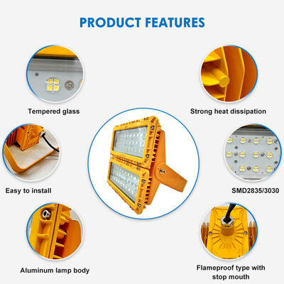600W LED a prova d'esplosione luce d'inondazione 60° Offshore FPSO piattaforma ATEX IIB T6 IP65 RFEPL8280 Illuminazione