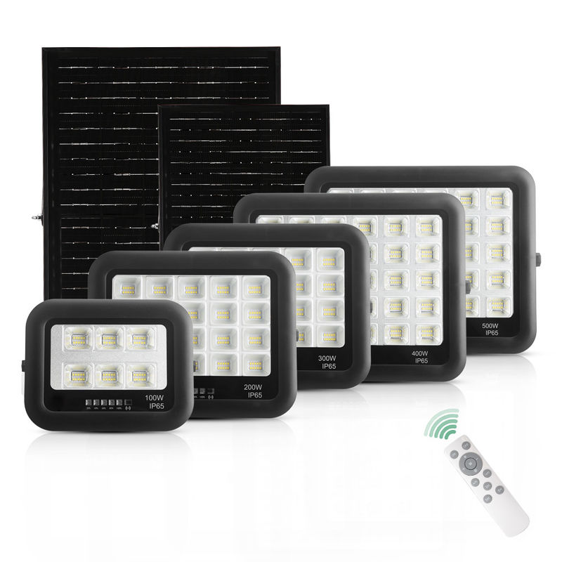 Faretto solare con vetro temperato ABS IP65 100w 200w 300w 400w 500w LED