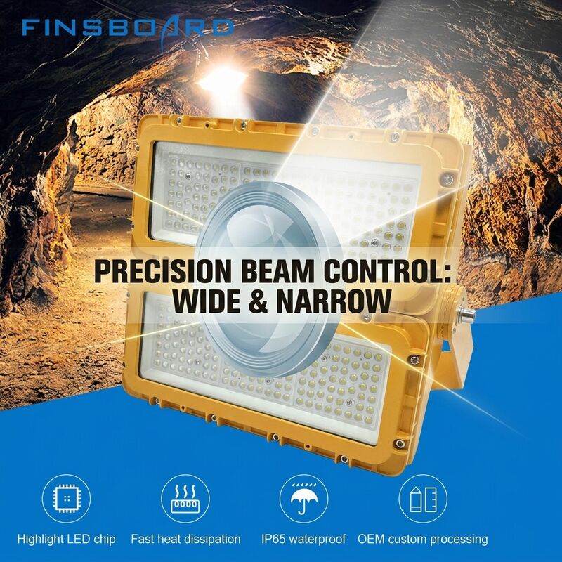 Luce di inondazione a LED antideflagrante da 300 W IECEx Zona 1 Zona 2 Area pericolosa 39000lm IP66 Alluminio pressofuso ADC12