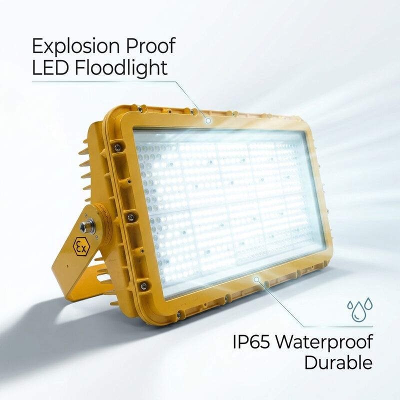 Faro di inondazione a LED antideflagrante da 600 W IECEx compatto ad alta densità marino offshore 72000lm IP67 Lega di alluminio senza rame