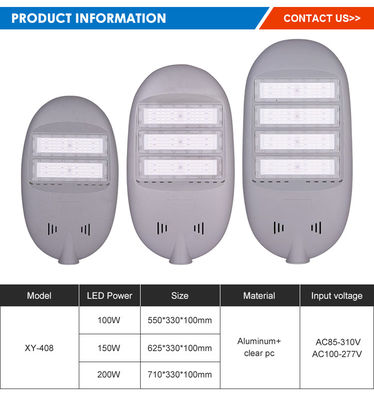 130-140LM/W IP65 Acqua resistente LED Street Light Tecnologia di dissipazione del calore