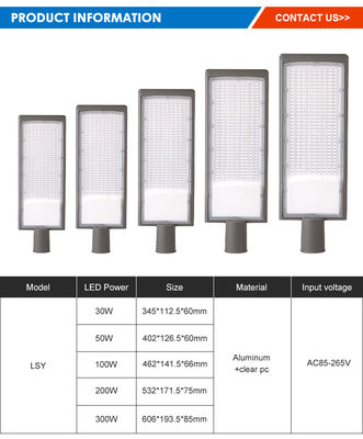 Lumiere di strada in alluminio per esterni impermeabili Ip66 SMD2835 LED