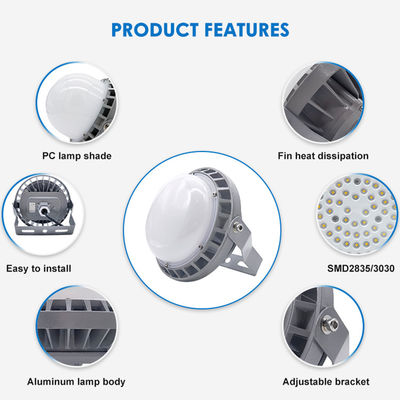 Industrial Higbay Light Workshops Gas Station Factory 50w 100w 150w Led Piattaforma a prova di esplosione