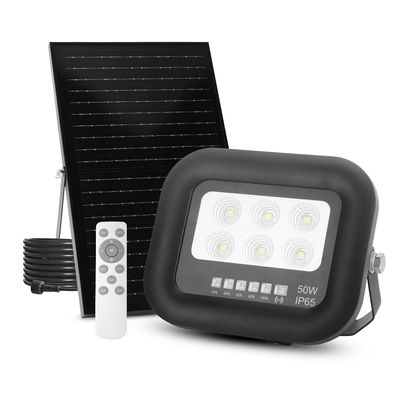 Illuminazione per esterni Nera ABS Luce solare Telecomando 50w Led Faretto solare