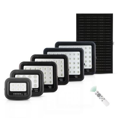 Luce solare ABS nera a comando remoto 50w 100w 200w 300w 400w 500w